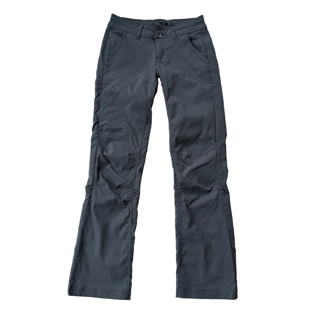 Prana Pants Women 0 Halle UPF 50 Low Rise Gray Stretch Outdoor Hiking Climbing